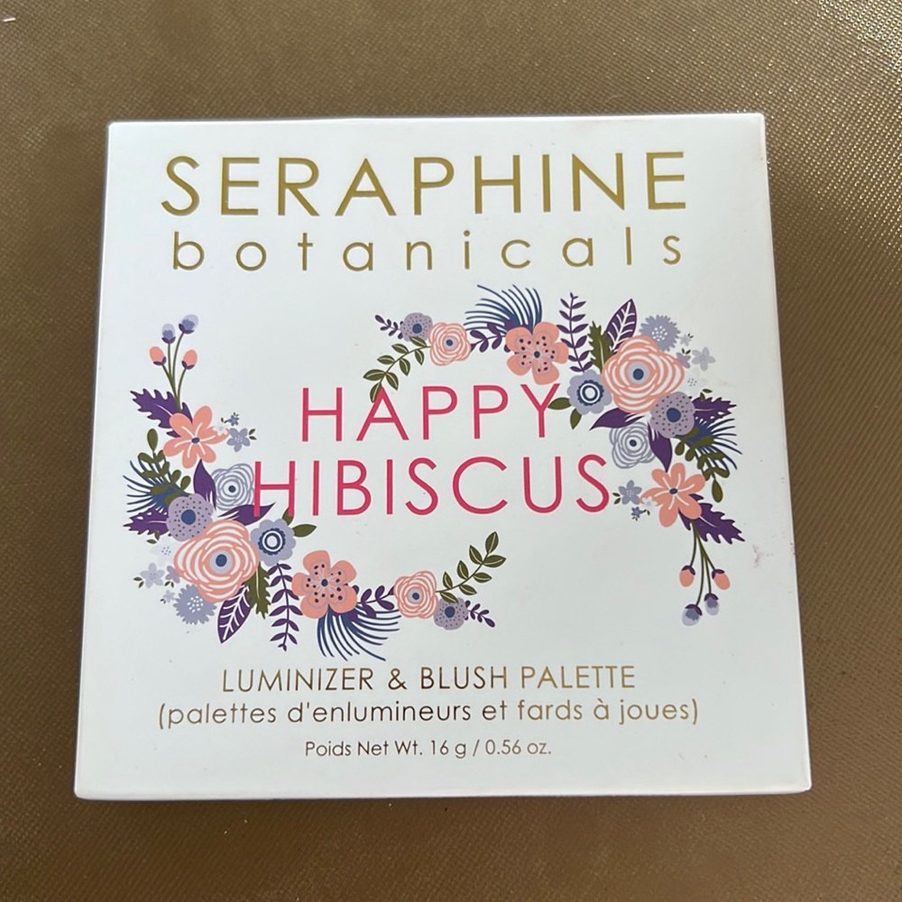 Seraphine Botanicals Happy Hibiscus Luminizer and Blush Palette